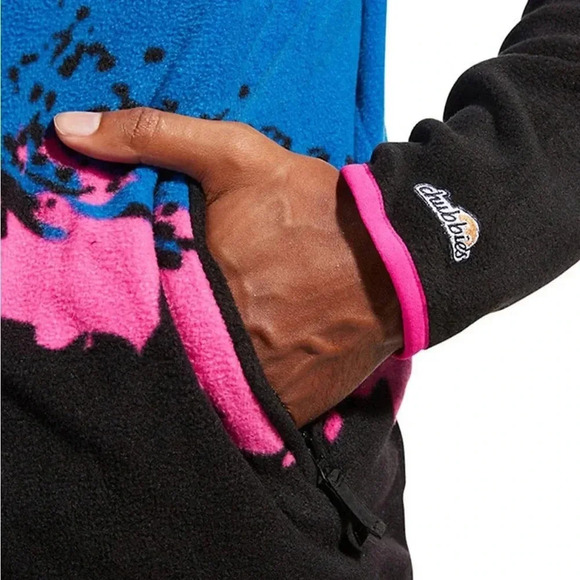 NWT CHUBBIES The Retro Splash Fleece Hoodie Size Small Super Soft - Picture 5 of 6